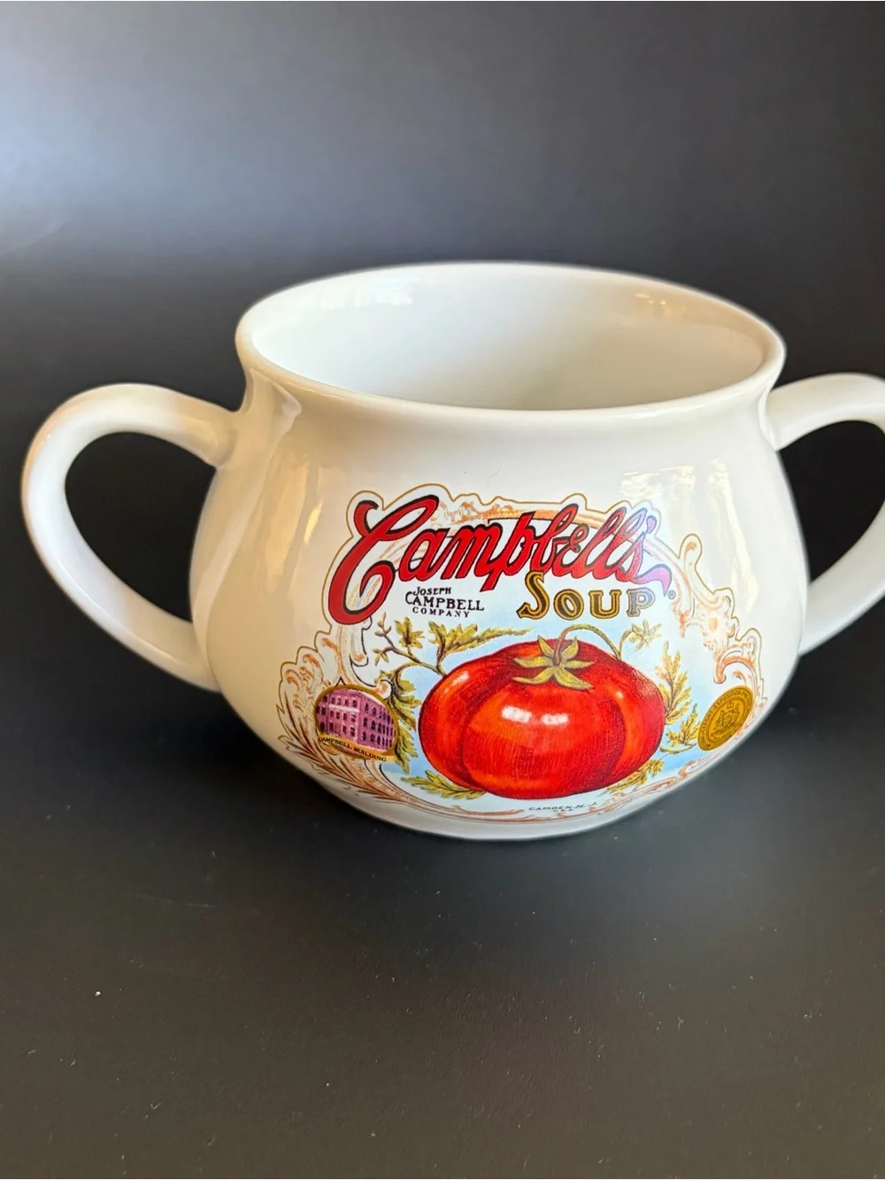 Collectible Campbell's Tomato Soup double-handled mug, Komodo Int'l Corp. 2017